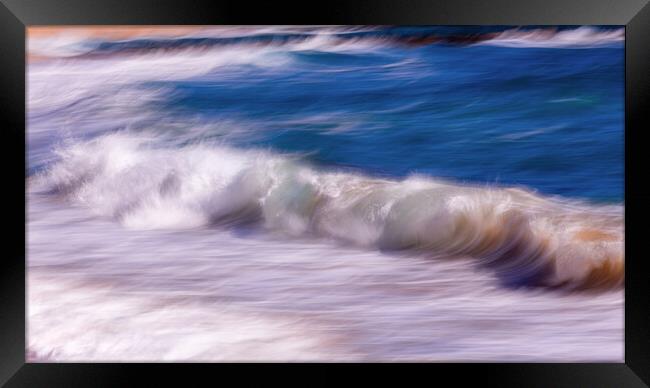 Long exposure picture from ocean waves Framed Print by Arpad Radoczy