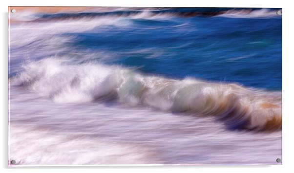 Long exposure picture from ocean waves Acrylic by Arpad Radoczy