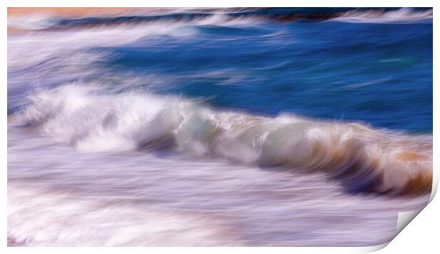 Long exposure picture from ocean waves Print by Arpad Radoczy