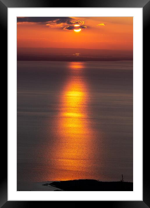 Beautiful sunset light reflection Framed Mounted Print by Arpad Radoczy
