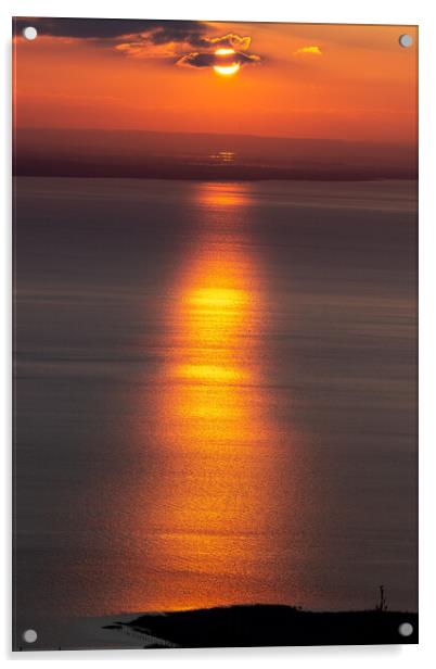 Beautiful sunset light reflection Acrylic by Arpad Radoczy