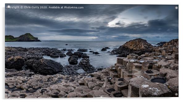 Giants Causeway Panoramic County Antrim Northern Ireland Acrylic by Chris Curry