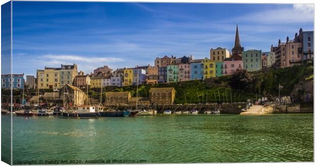 Approach to Tenby Harbour Canvas Print by Paddy Art