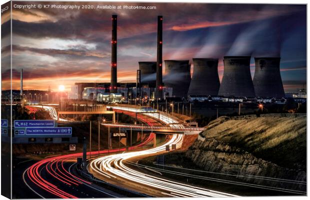 Ferrybridge Power Station  Canvas Print by K7 Photography