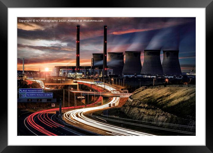 Ferrybridge Power Station  Framed Mounted Print by K7 Photography