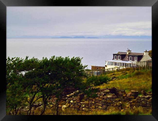 The Minch at Melvaig.  Framed Print by Steven Watson