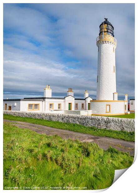 Mull of Galloway Lighthouse, Mull of Galloway Print by Dave Collins