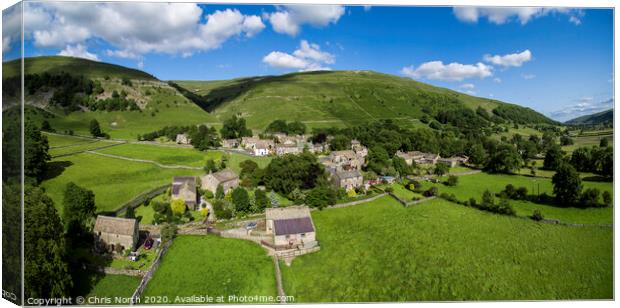 The village of Buckden in the Yorkshire Dales. Canvas Print by Chris North
