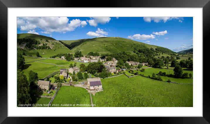 The village of Buckden in the Yorkshire Dales. Framed Mounted Print by Chris North