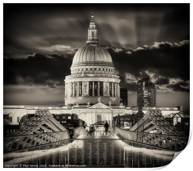 St Paul's Cathedral, London Print by Paul James