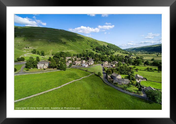 The village of Buckden in the Yorkshire Dales. Framed Mounted Print by Chris North