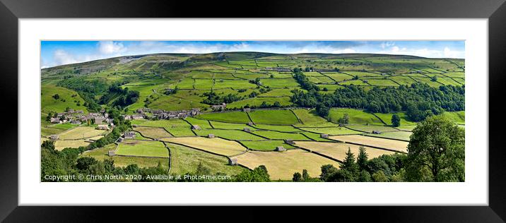 Gunnerside in the Yorkshire Dales Framed Mounted Print by Chris North