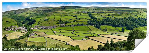 Gunnerside in the Yorkshire Dales Print by Chris North