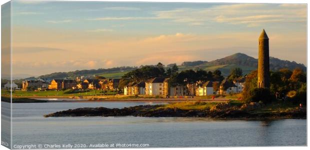 The Pencil, Largs in Evening Light Canvas Print by Charles Kelly