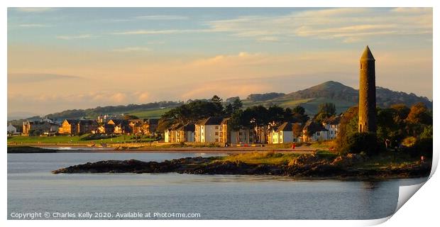 The Pencil, Largs in Evening Light Print by Charles Kelly