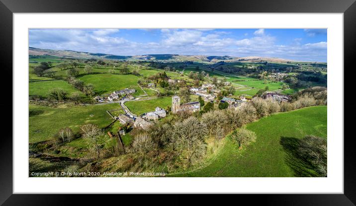 The Hamlet of Kirkby Malham. Yorkshire. Framed Mounted Print by Chris North