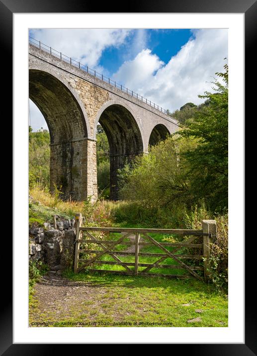 Headstone Viaduct, Monsal Head, Derbyshire Framed Mounted Print by Andrew Kearton