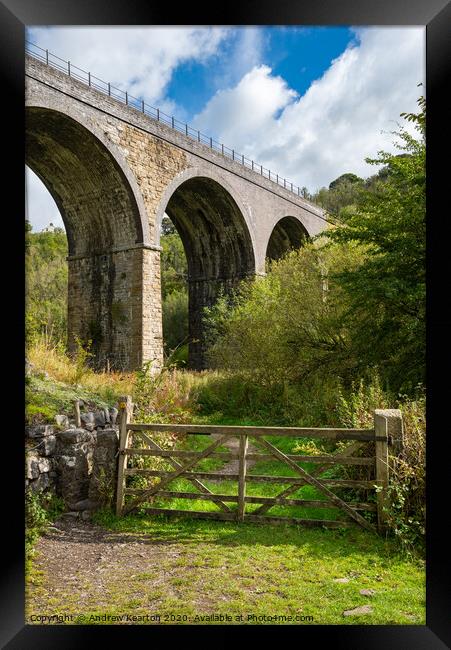 Headstone Viaduct, Monsal Head, Derbyshire Framed Print by Andrew Kearton