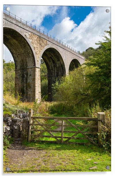Headstone Viaduct, Monsal Head, Derbyshire Acrylic by Andrew Kearton