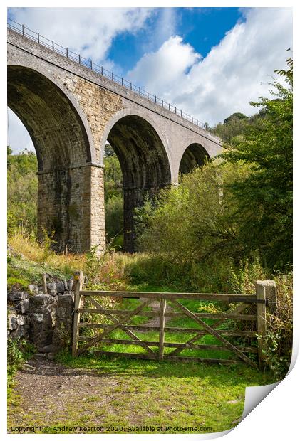 Headstone Viaduct, Monsal Head, Derbyshire Print by Andrew Kearton