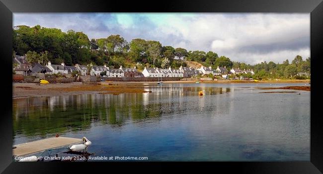 Peaceful day in Plockton Framed Print by Charles Kelly