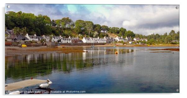 Peaceful day in Plockton Acrylic by Charles Kelly