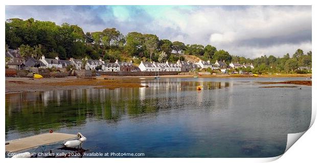 Peaceful day in Plockton Print by Charles Kelly