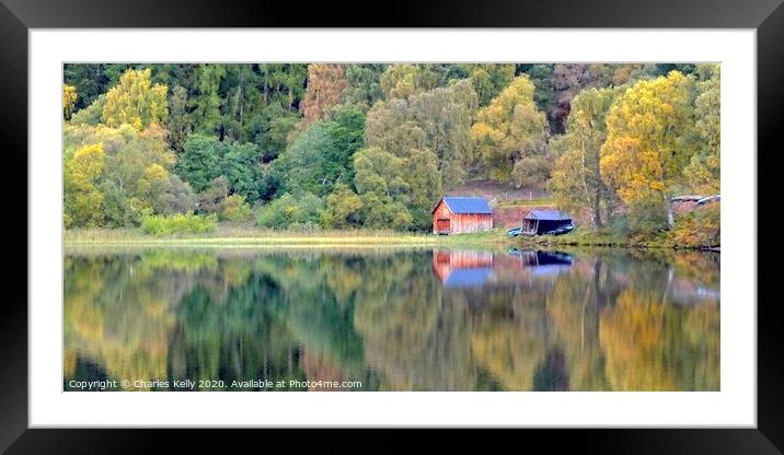 The Boathouse, Loch Alvie Framed Mounted Print by Charles Kelly