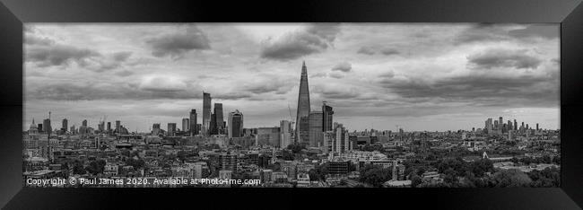 The London skyline Framed Print by Paul James