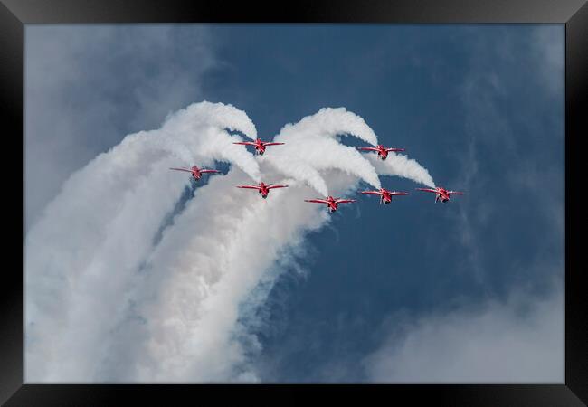 RAF Red Arrows 7 Framed Print by J Biggadike
