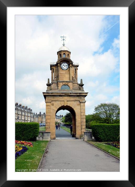 The Holbeck clock tower at Scarborough in Yorkshire. Framed Mounted Print by john hill