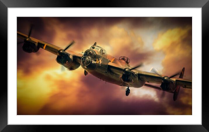 The Avro Lancaster Framed Mounted Print by J Biggadike