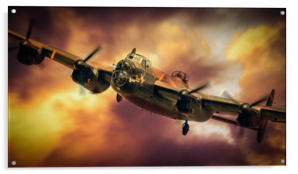 The Avro Lancaster Acrylic by J Biggadike