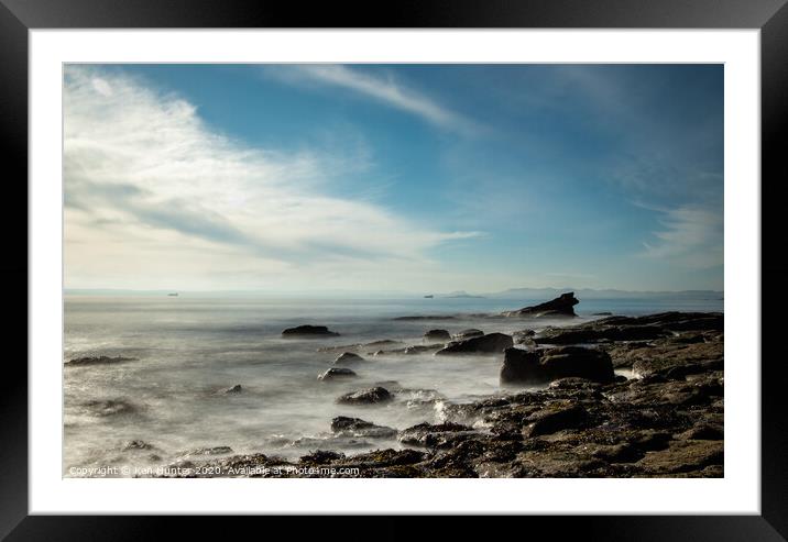 Moody West Wemyss Beach Framed Mounted Print by Ken Hunter