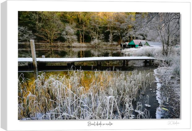 Boat sheds in winter Canvas Print by JC studios LRPS ARPS