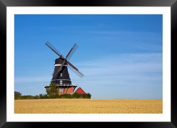 Krageholm Windmill Framed Mounted Print by Arterra 