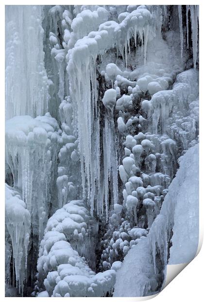 Frozen Radau Waterfall Print by Arterra 
