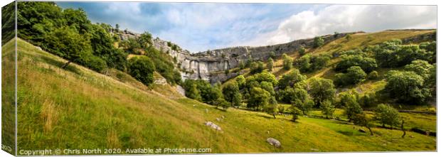 Malham Cove in Yorkshire. Canvas Print by Chris North