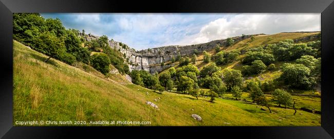 Malham Cove in Yorkshire. Framed Print by Chris North