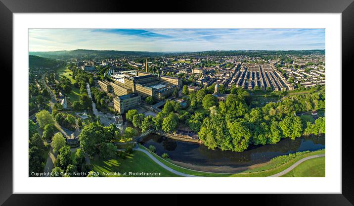 Saltaire Village  Framed Mounted Print by Chris North