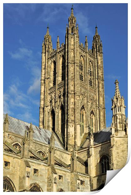 Bell Harry Tower of Canterbury Cathedral, Kent Print by Arterra 