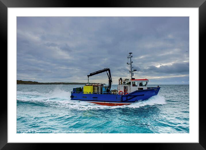 The Lyonesse Lady en route to St Agnes Scilly Isle Framed Mounted Print by Nick Jenkins