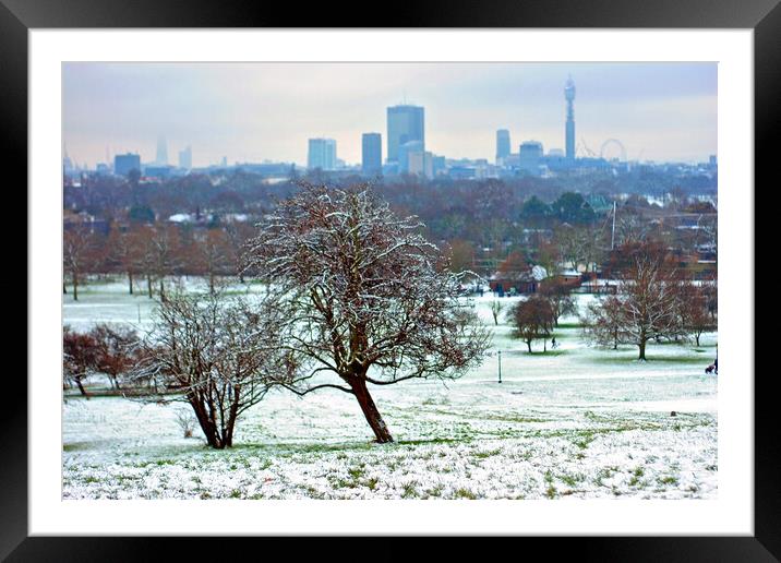 London Skyline Cityscape Primrose Hill Framed Mounted Print by Andy Evans Photos