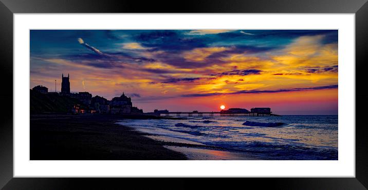 Sunset, Cromer, 26th May 2016 Framed Mounted Print by Andrew Sharpe