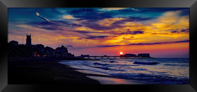 Sunset, Cromer, 26th May 2016 Framed Print by Andrew Sharpe