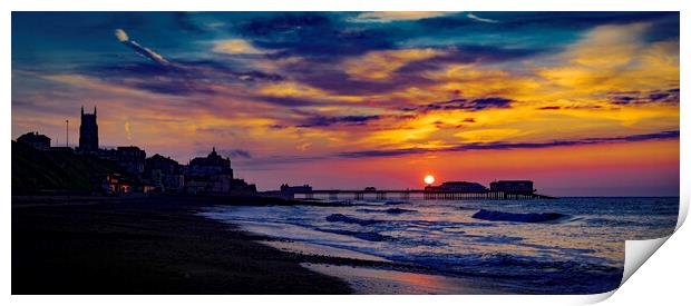 Sunset, Cromer, 26th May 2016 Print by Andrew Sharpe