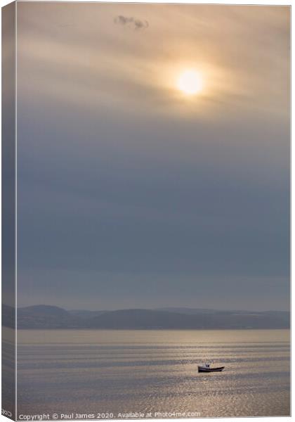 Afloat on Swansea Bay Canvas Print by Paul James