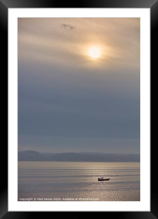 Afloat on Swansea Bay Framed Mounted Print by Paul James