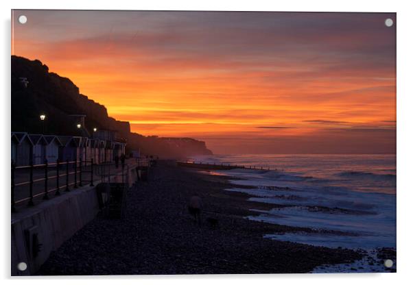 Sunset over Cromer, 25th September 2018 Acrylic by Andrew Sharpe