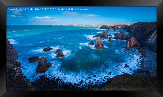 Mangersta Sea Stacks - Isle of Lewis - Scotland Framed Print by Phil Durkin DPAGB BPE4